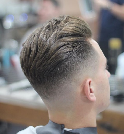 High Fade Comb Over hairstyle for Men